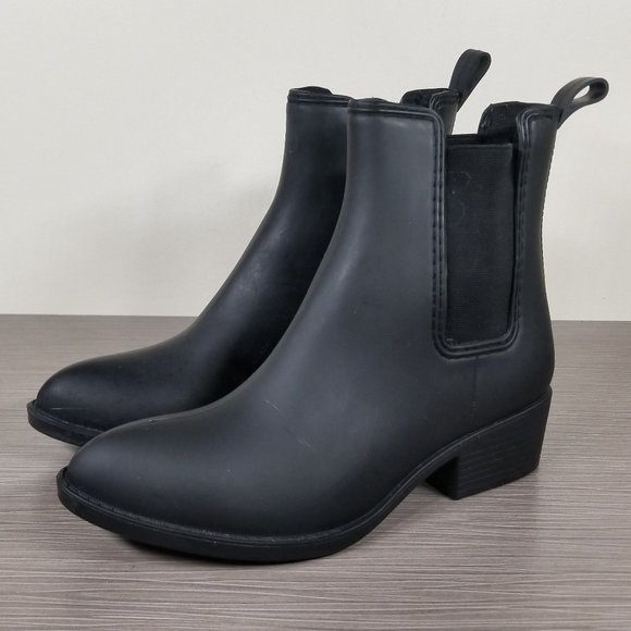 Jeffrey Campbell Stormy Rain Boot, Black, Womens Size 6 - Picture 1 of 11